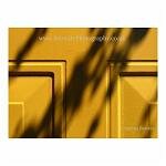 Dark shadows against a yellow background.