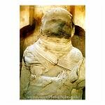 A wrapped mummy lies in a case in the Museum of Antiquities, Cairo, Egypt.