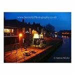 Night scene using available light. York, England