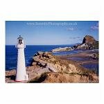 Castlepoint lighthouse on the Wairarapa coast of the North Island of New Zealand, first lit in 1913