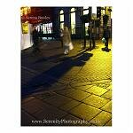 Night time shot using available light of a street in York, England.